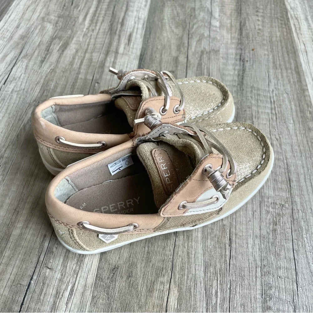 Stylish Tan and Cream Kids Boat Shoes